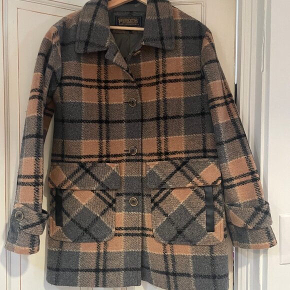 Pendleton WOMEN'S wool plaid BARN COAT - Picture 5 of 6